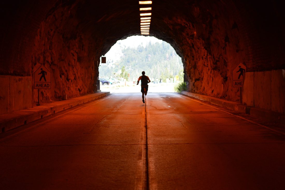 Free stock image of Man Running in Tunnel