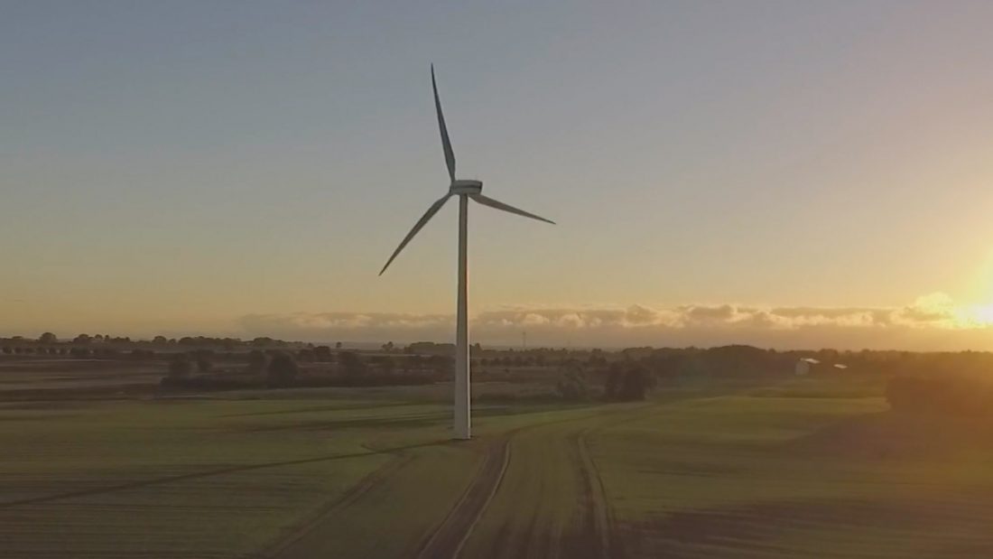 Wind Turbine at Sunrise