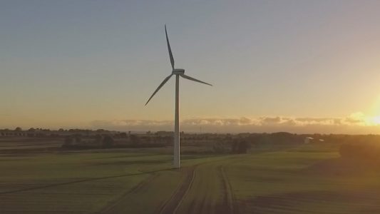 Wind Turbine at Sunrise