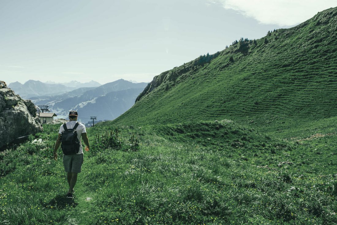 Free stock image of Hiking Green Hills of the Swiss Alps