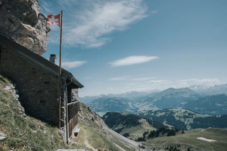 Mountain Cabin & Blue Sky