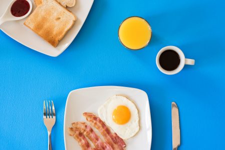Eggs, Bacon & Toast Breakfast