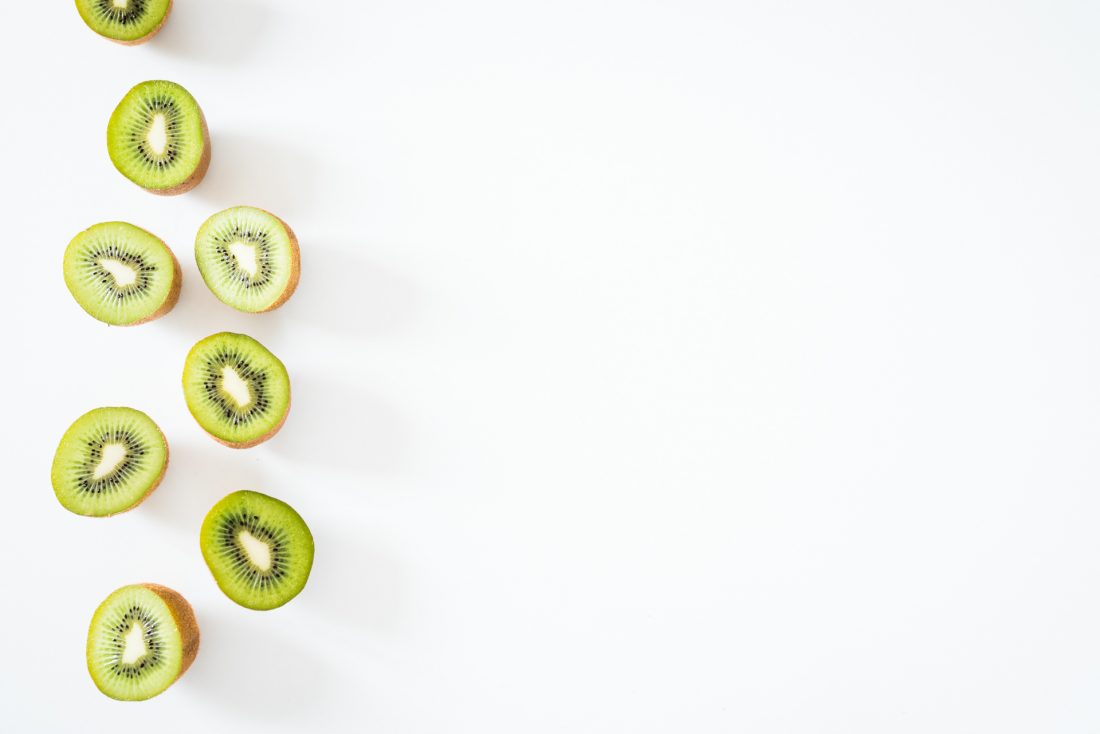 Free stock image of Kiwi Fruit on White Background