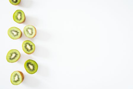 Kiwi Fruit on White Background