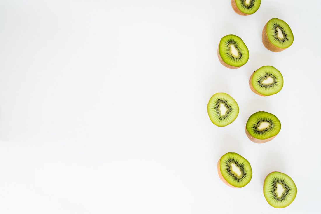 Free stock image of Sliced Kiwi Fruit on White Background