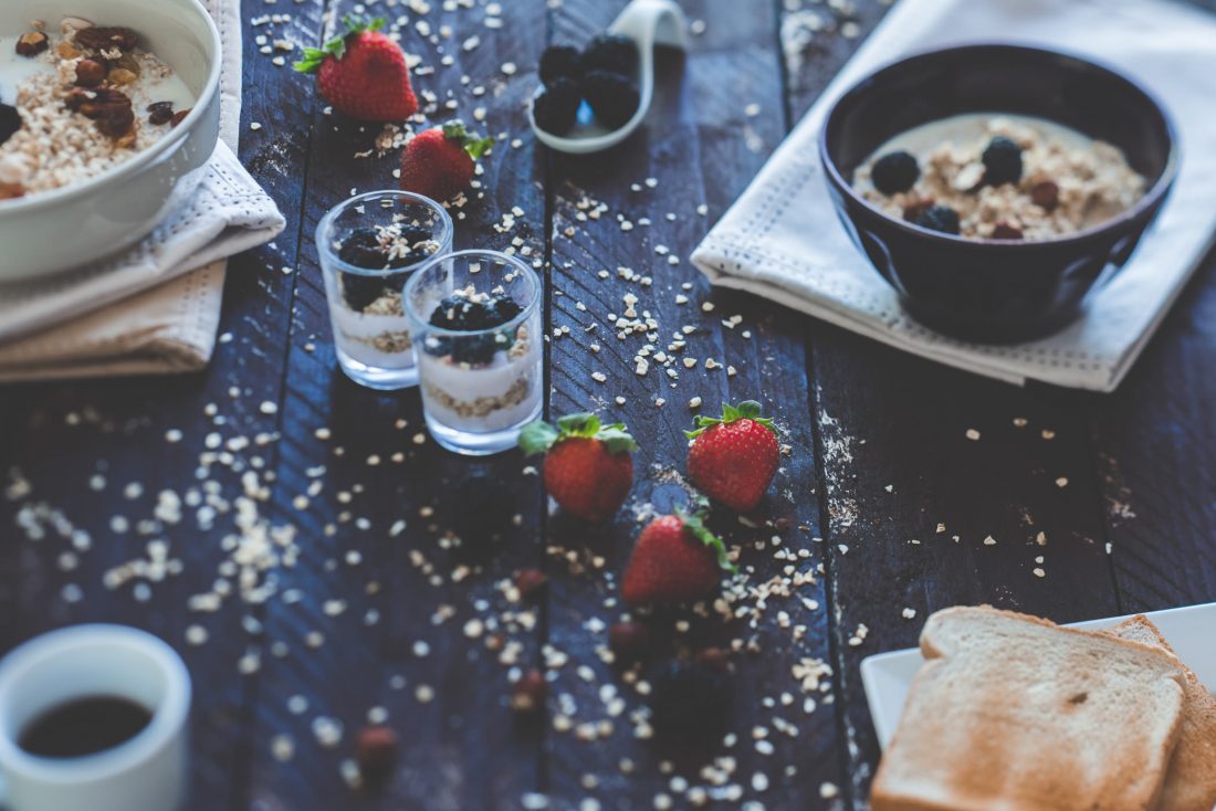 Free stock image of Muesli & Strawberries Healthy Breakfast