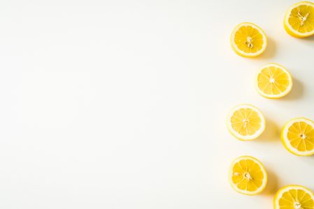 Lemons on White Background