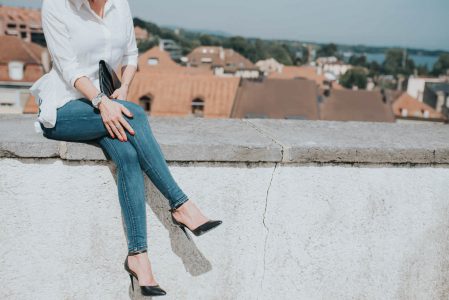 Fashion Woman Sitting Down