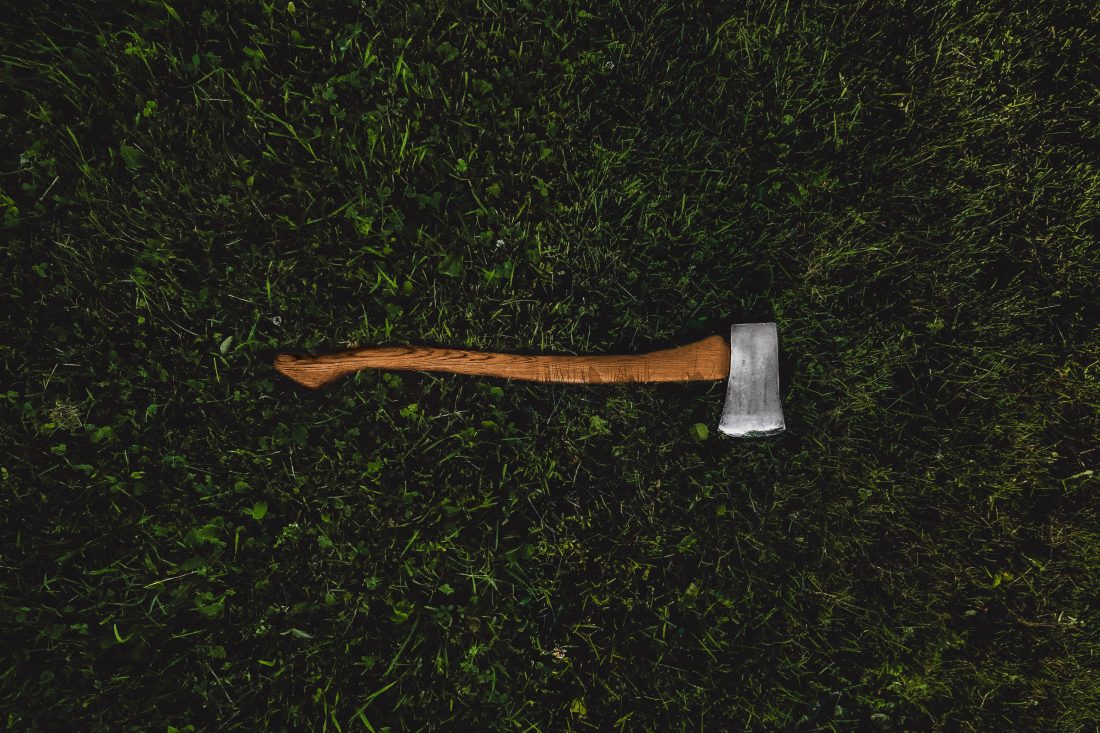Free stock image of Axe in Grass