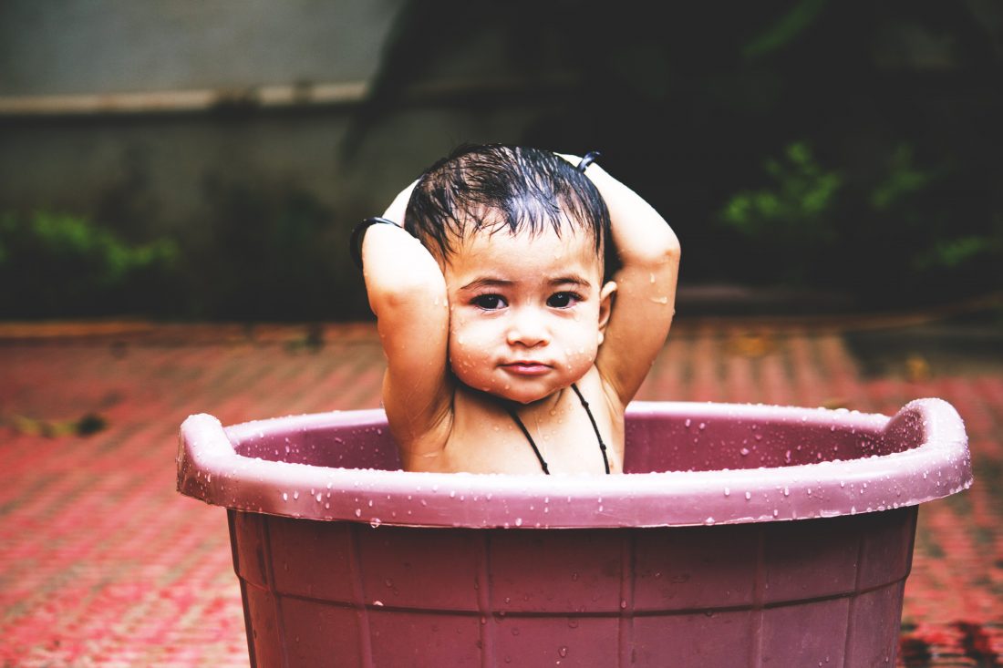 Free stock image of Baby Bath