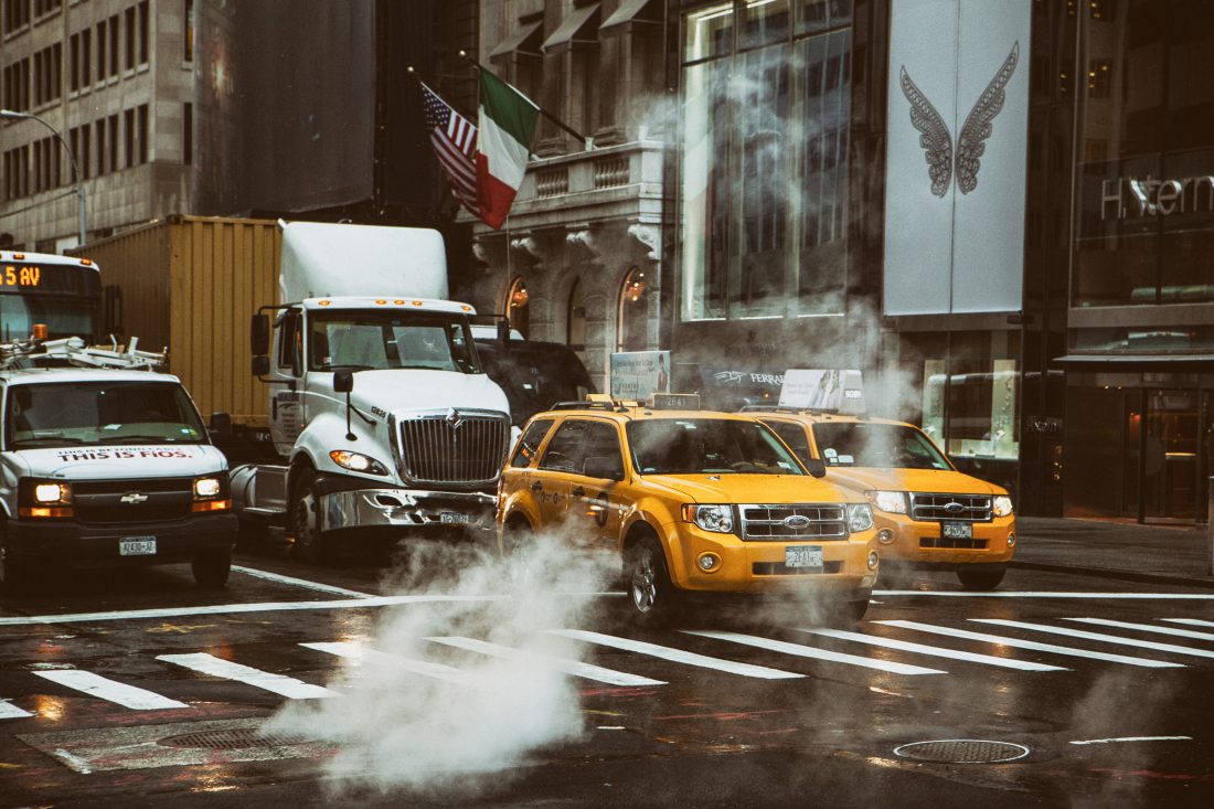 Free stock image of Yellow Cab in New York Street