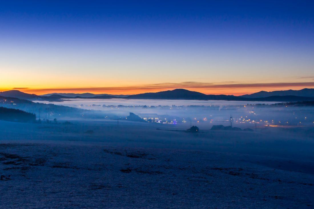 Blue Hour Landscape - free blue photos