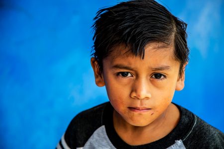 Boy on Blue