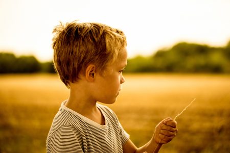 Boy Child at Sunset