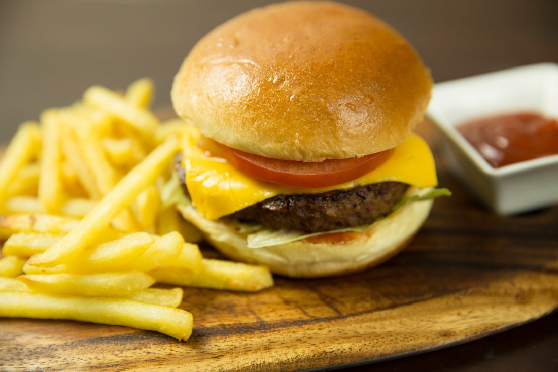 Free stock image of Burger & Fries