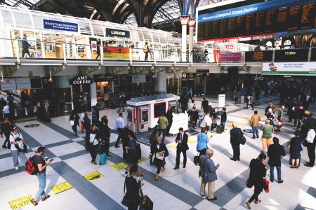 Busy Train Station