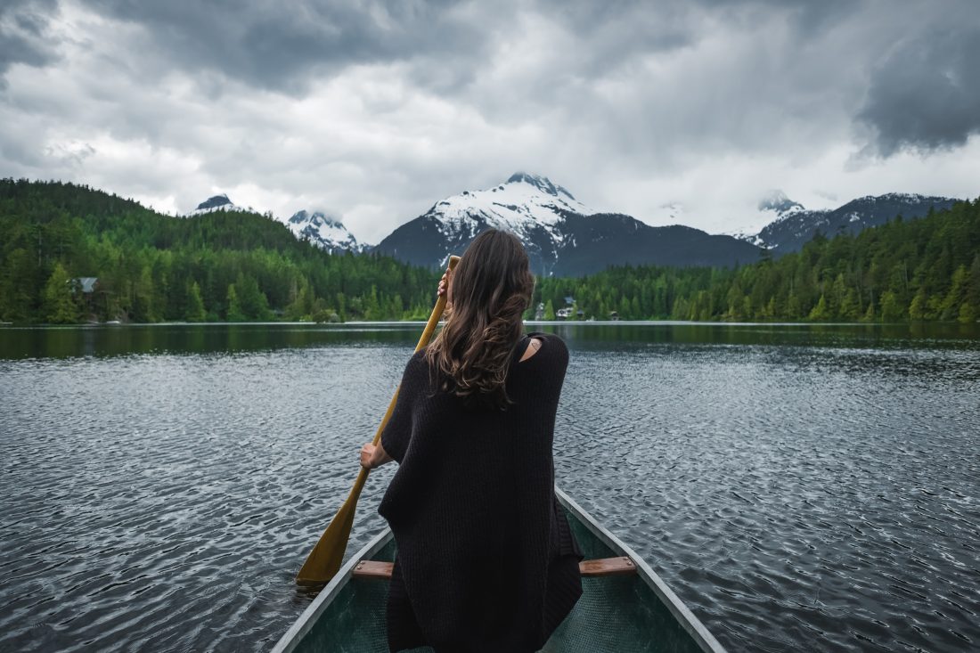 Free stock image of Woman in Canoe