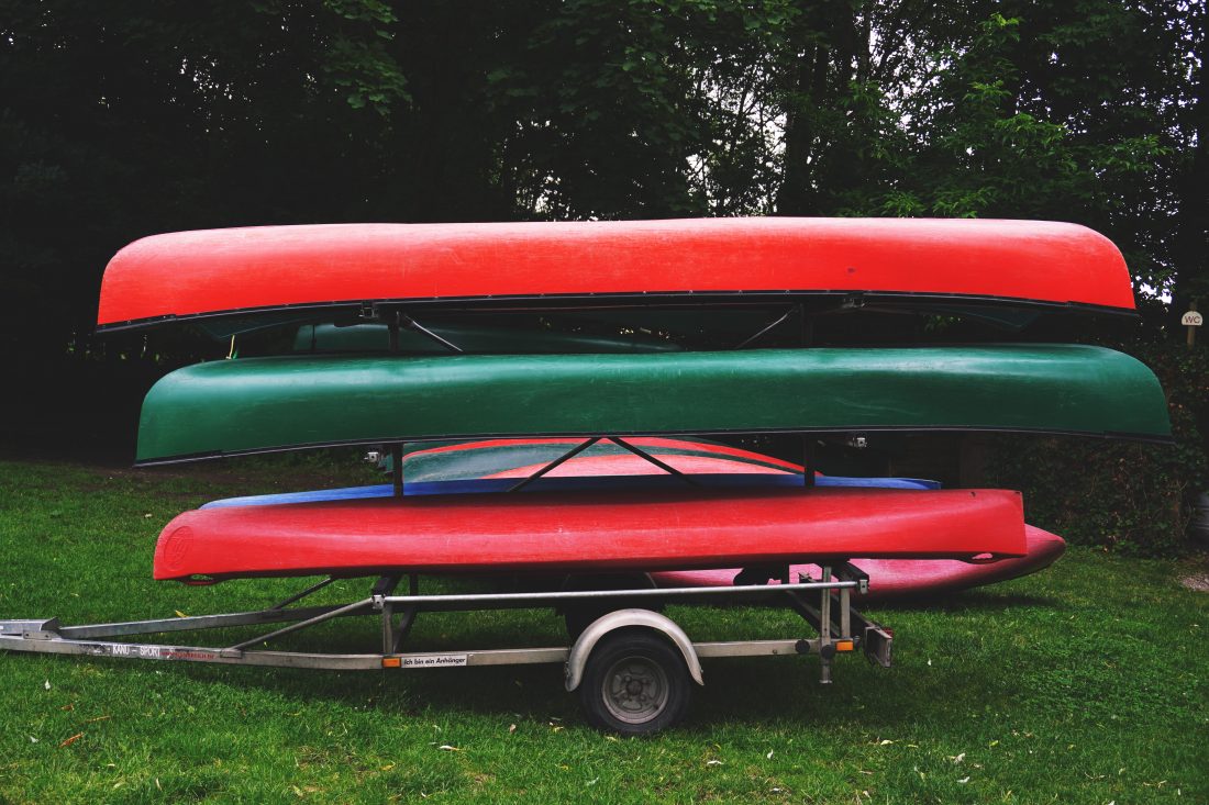 Free stock image of Canoes on Trailer