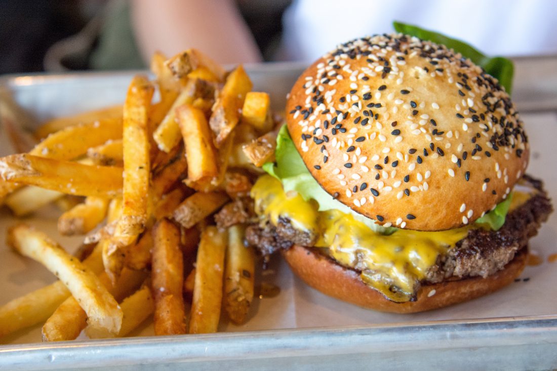 Free stock image of Cheeseburger & Fries