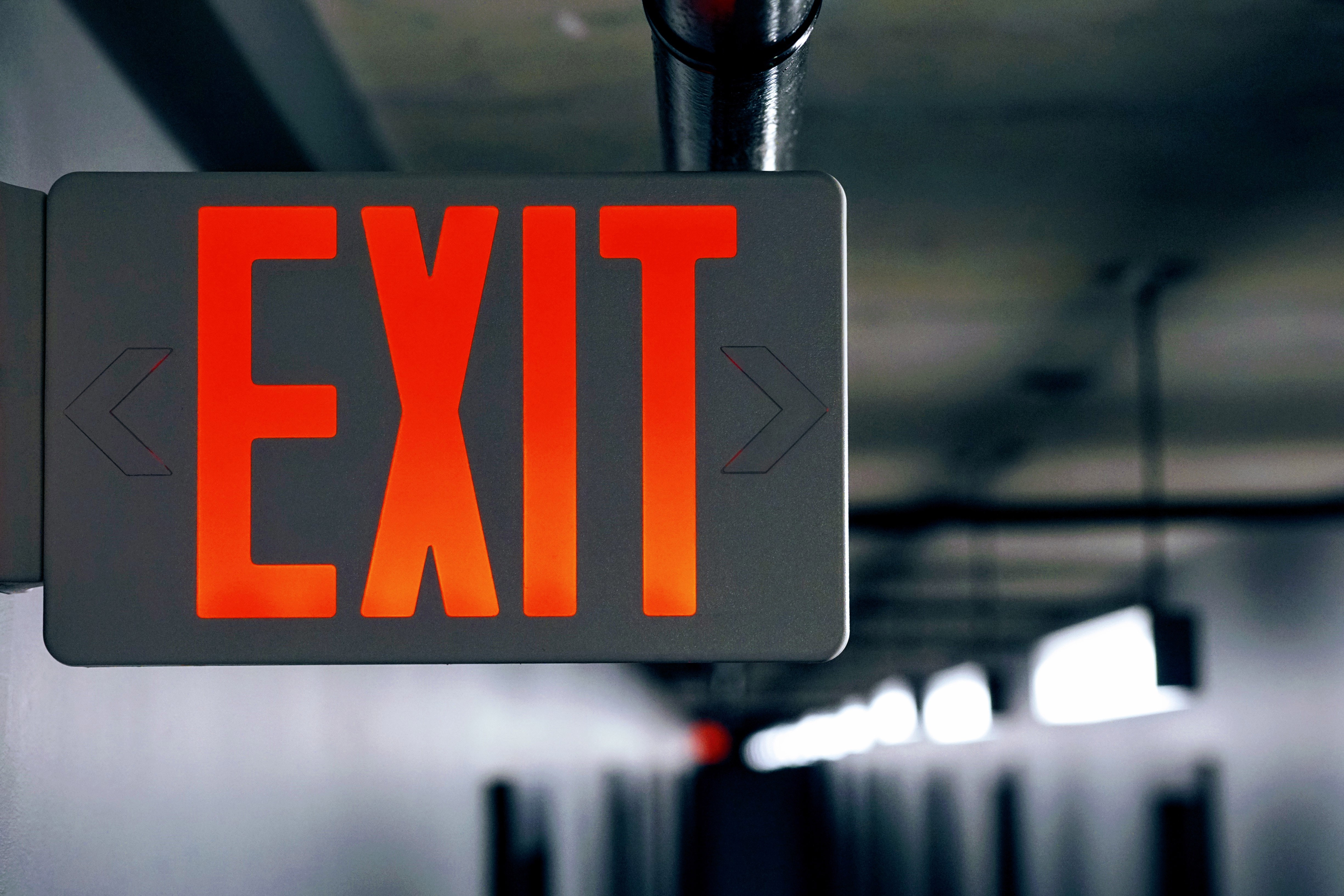 Exit Sign Free Stock Photo - ISO Republic