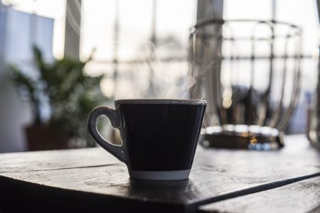 Hot Coffee on Table