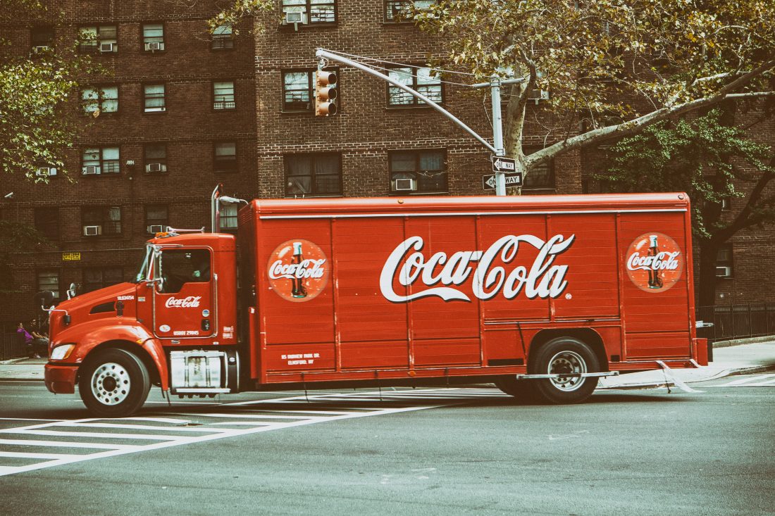 Free stock image of Vintage Coke Truck in New York