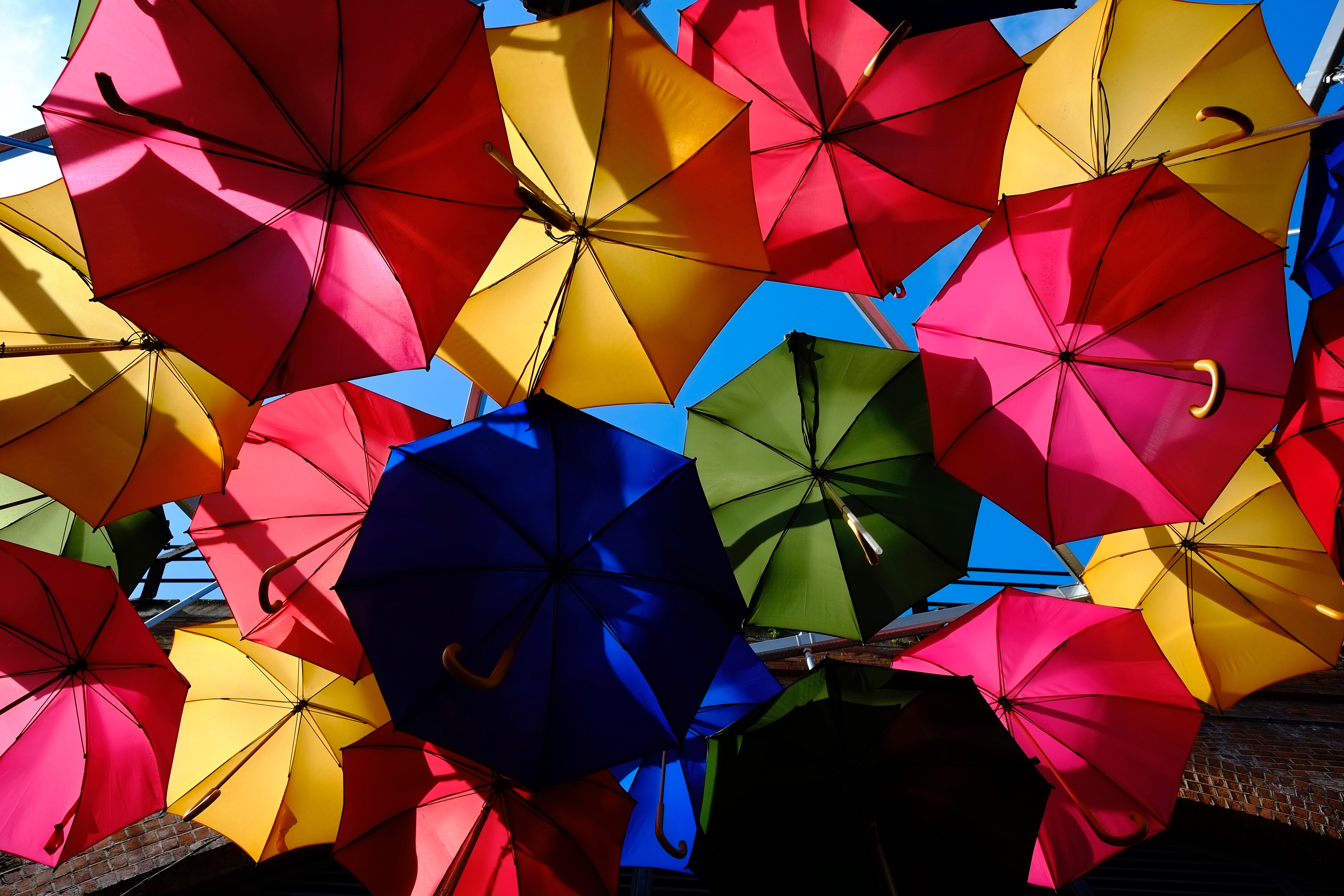 colorful umbrellas wallpaper
