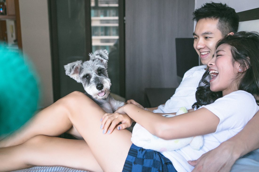 Free stock image of Couple with Dog
