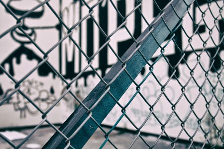 Criss Cross Fence Art