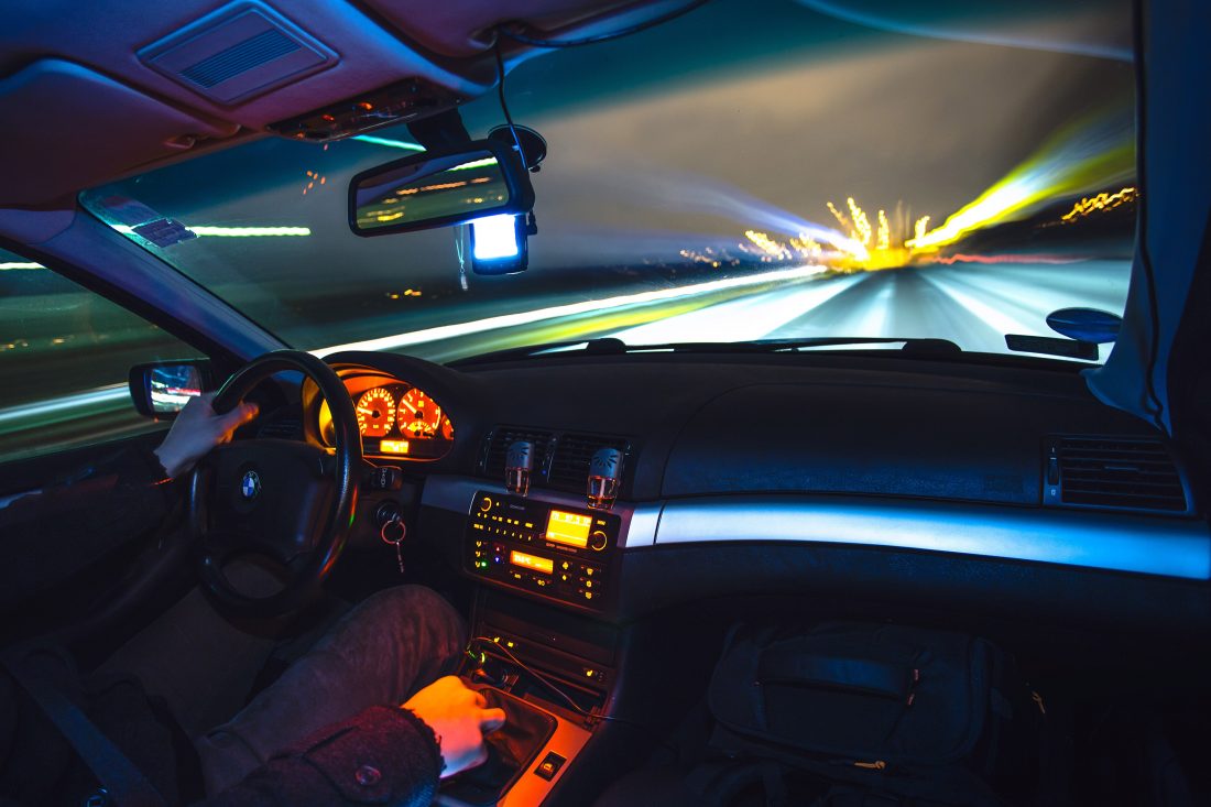 Free stock image of Driving Car at Night