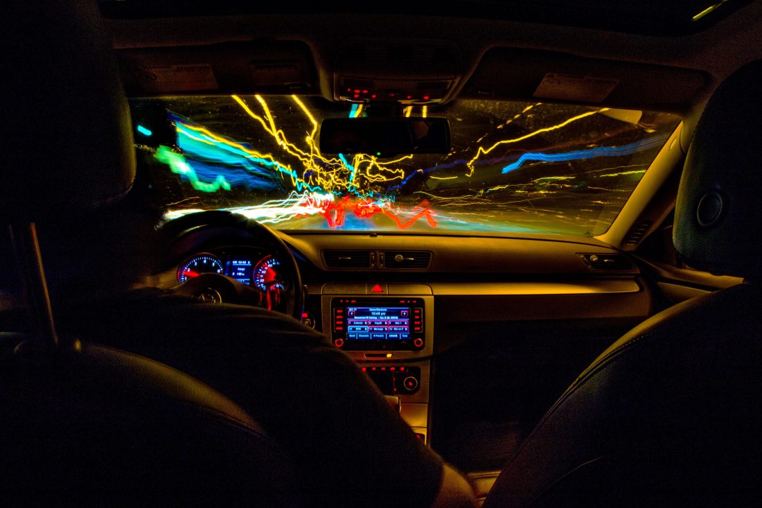 Free stock image of Driving at Night