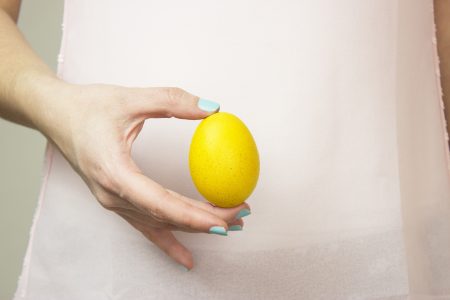 Woman Holding Easter Egg