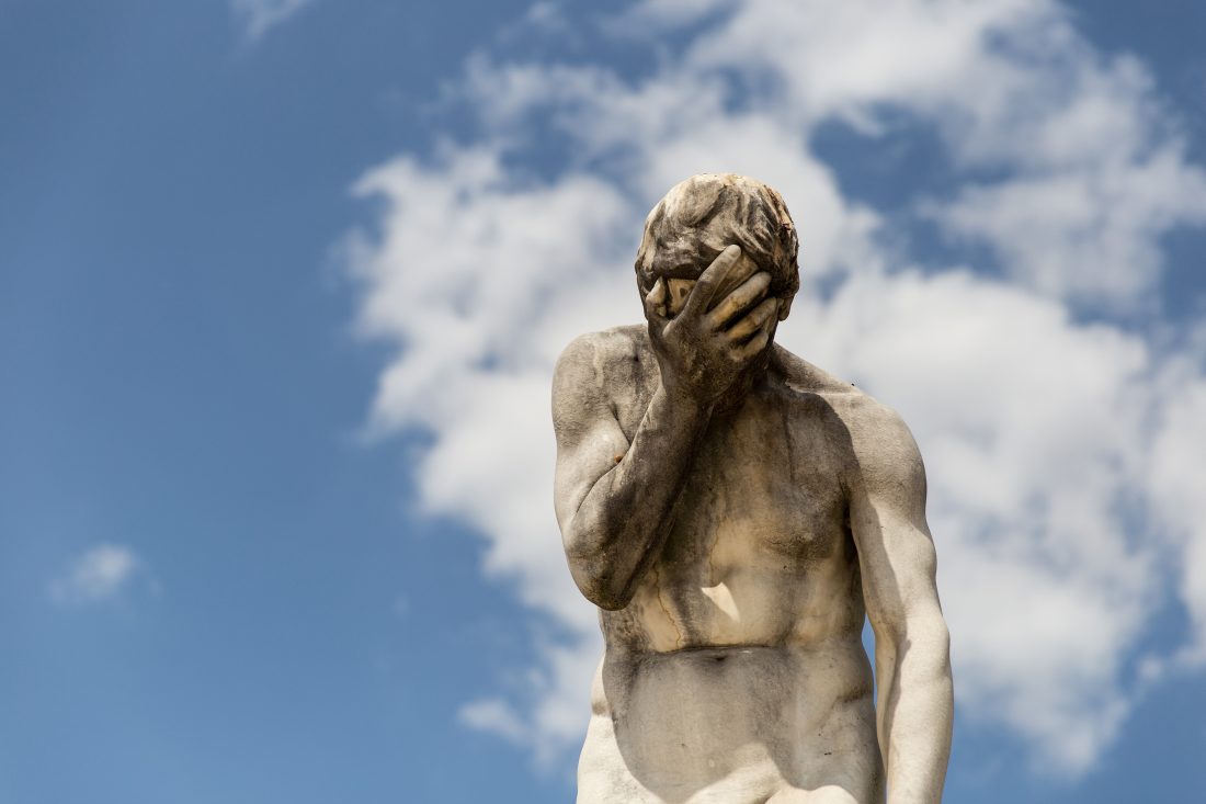Free stock image of Facepalm Statue