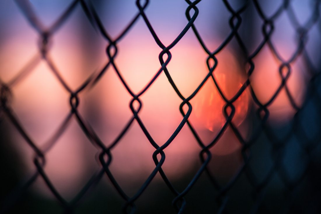 Free stock image of Fence Sunset