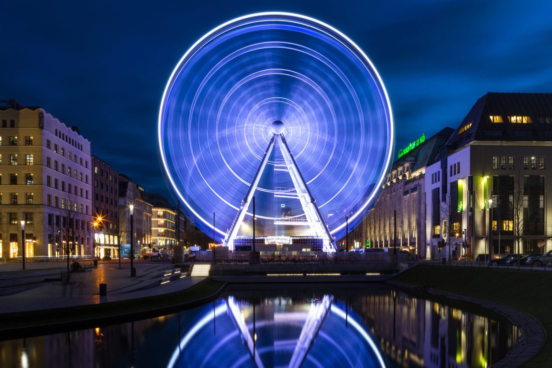 Free stock image of Ferris Wheel at Night