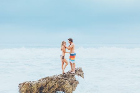 Fitness Couple by Ocean