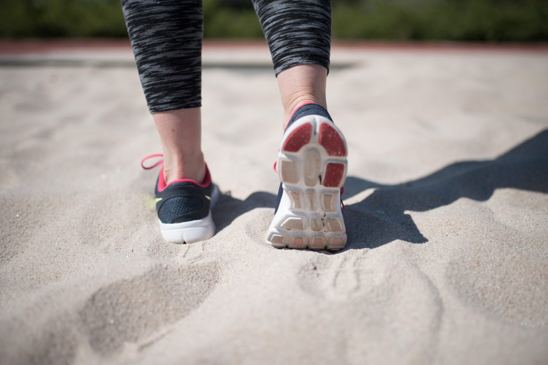 Free stock image of Sporty Woman Walking On Sand