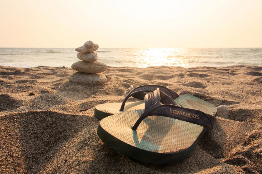 Free stock image of Flip-Flops on Beach