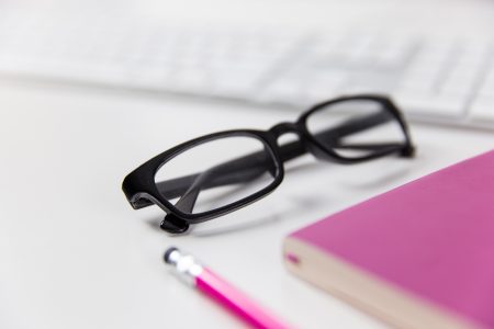 Glasses On Office Desk