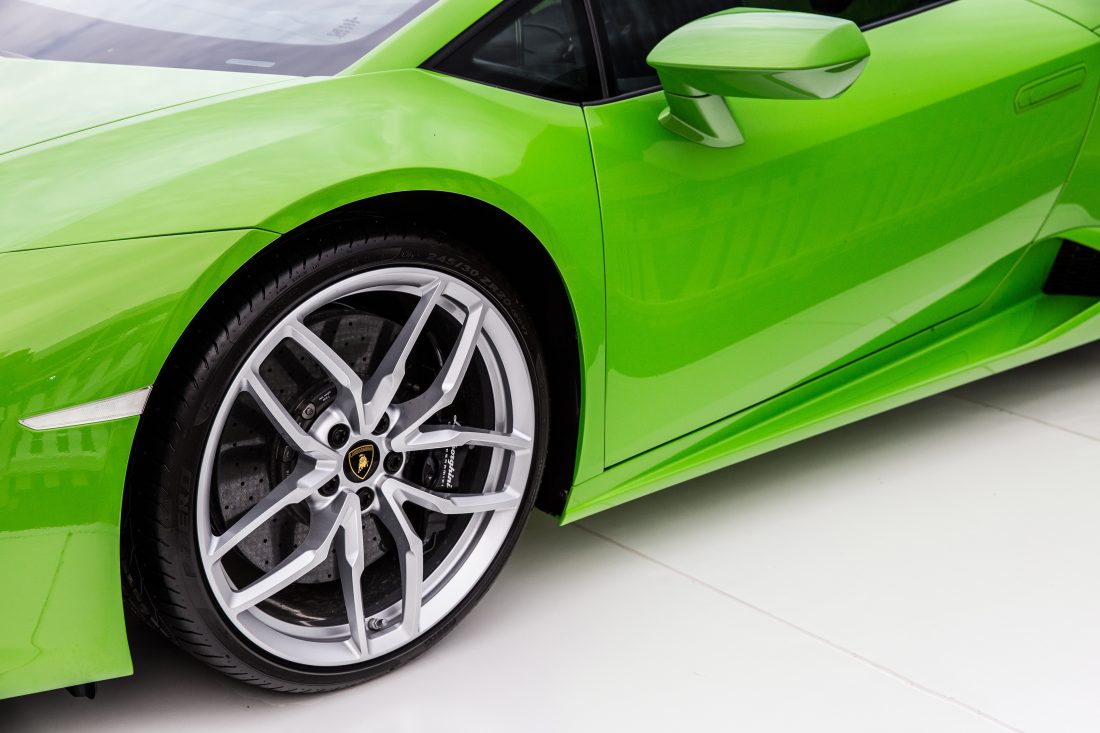 Free stock image of Green Lamborghini