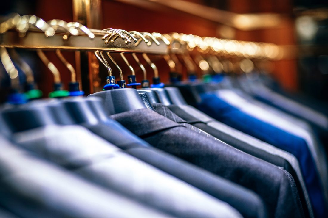 Free stock image of Suits on Hangers