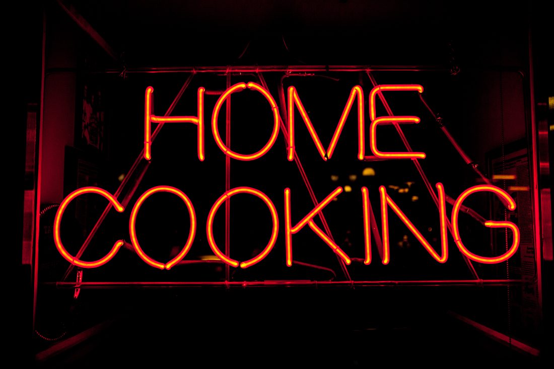 Free stock image of Home Cooking Neon Sign