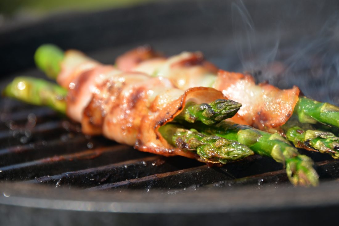 Free stock image of Asparagus on Barbecue Grill
