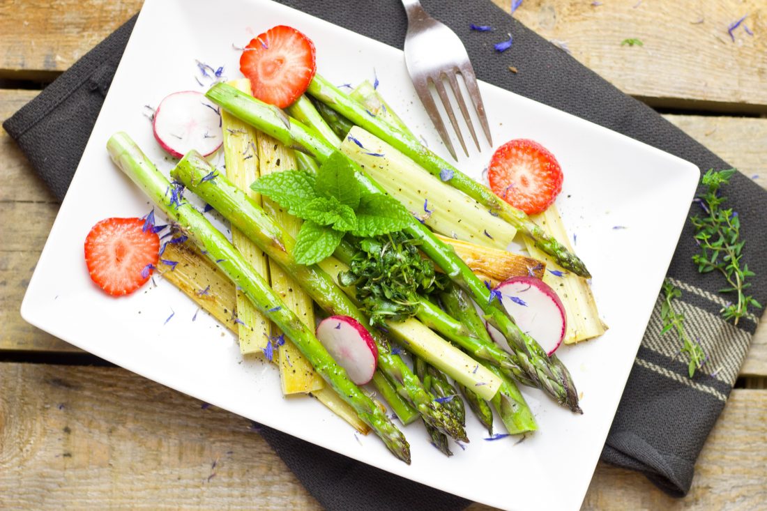 Free stock image of Asparagus Salad Snack