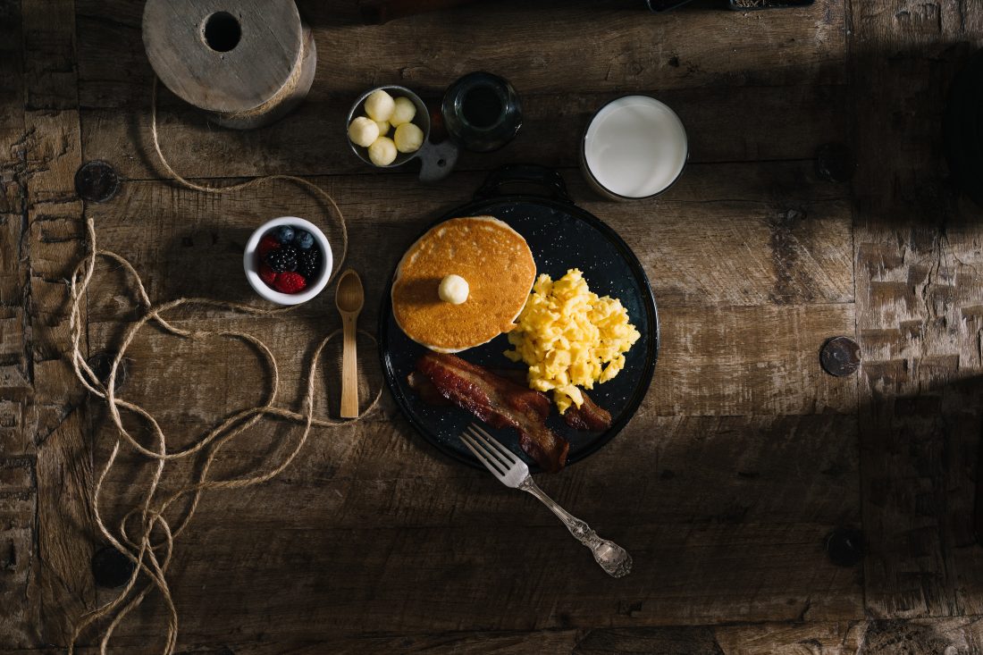Free stock image of Bacon & Scrambled Egg Breakfast