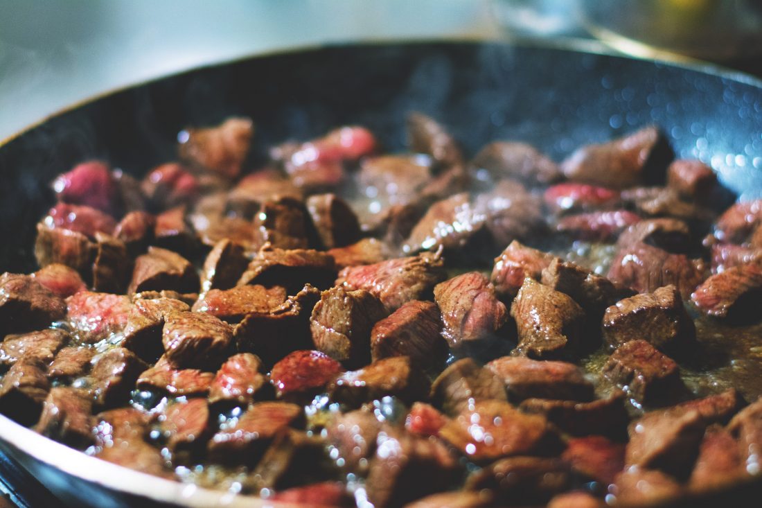 Free stock image of Beef in Frying Pan