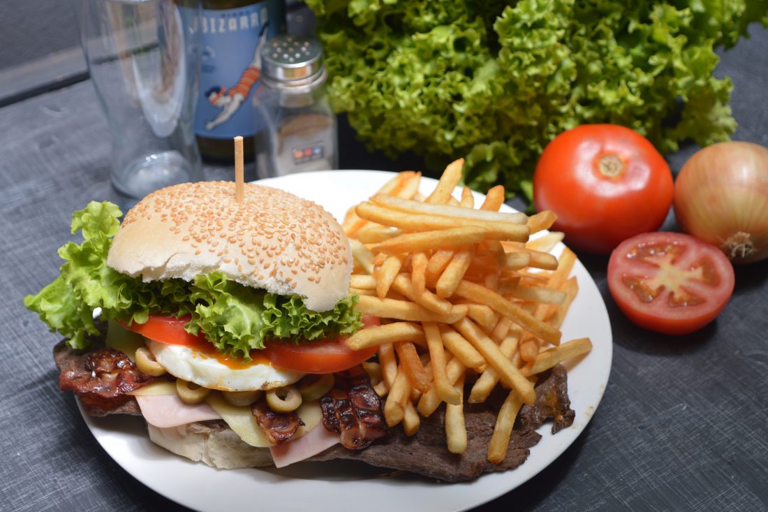 Free stock image of Burger & Fries