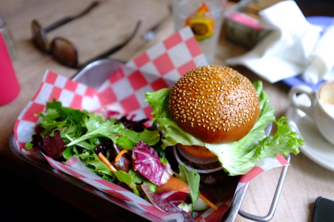 Free stock image of Burger & Salad