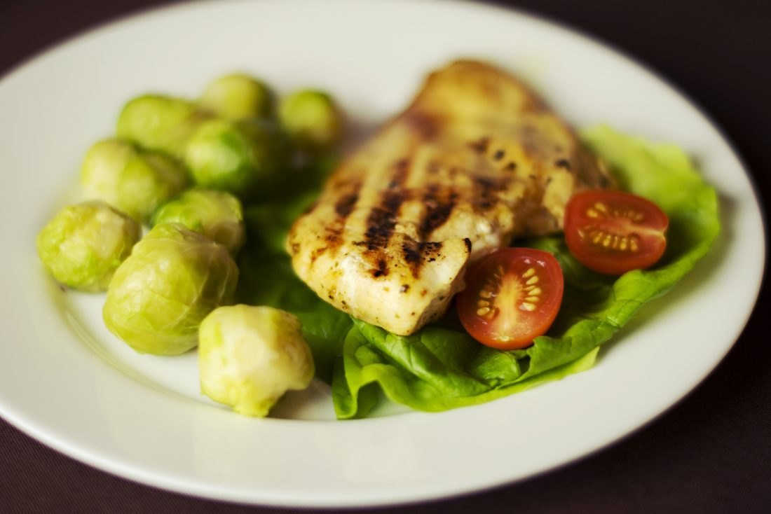 Free stock image of Chicken & Brussel Sprouts