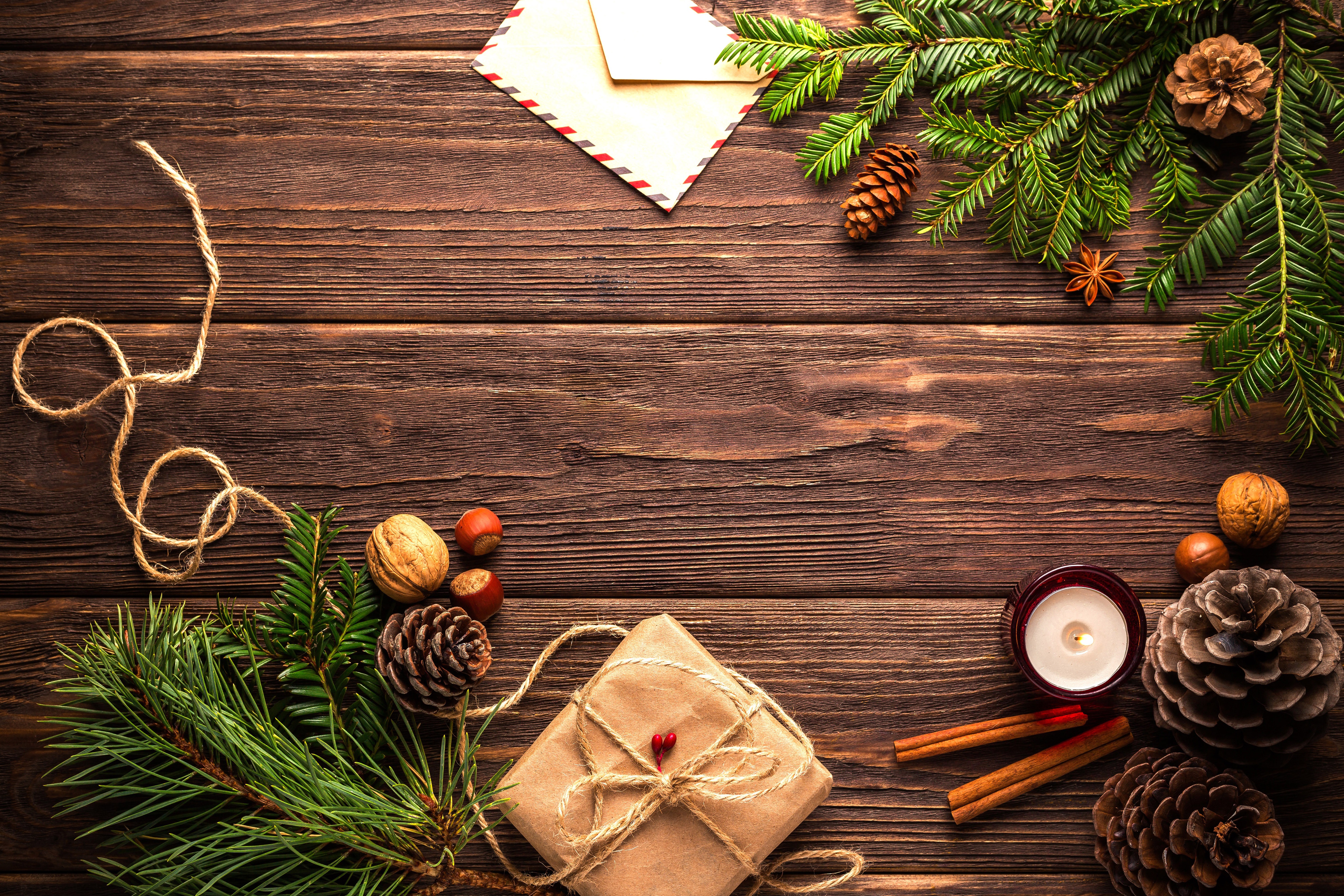 Christmas Table Background Royalty-Free Stock Photo